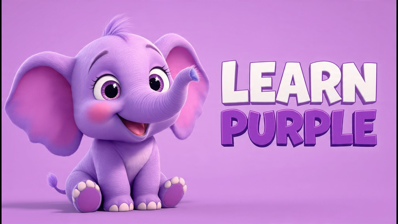 Learn the Color Purple 💜 | Learn Colors for Toddlers with Mino the Elephant