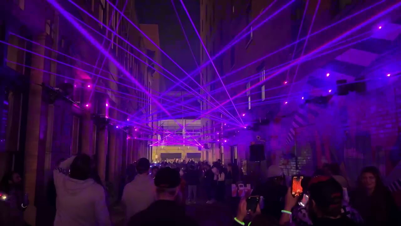 BLINK Cincinnati 2022 Festival Laser Alley Light Show