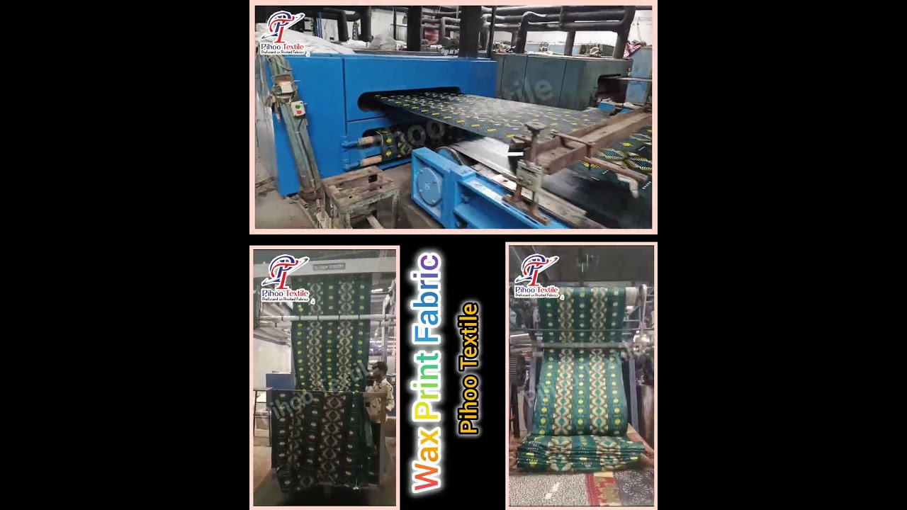 Different production process stages to complete the African Ankara wax print fabric #waxprint