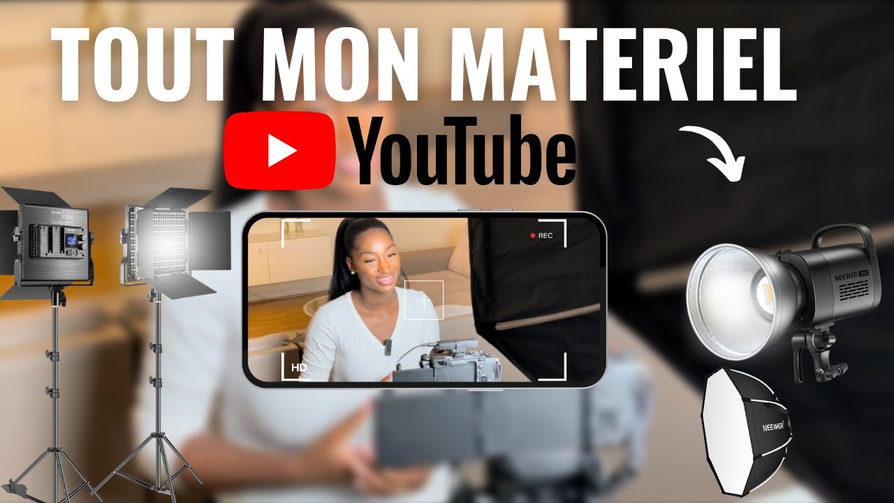 Tout mon matériel Youtube ! Caméra, Lumières, micro, etc