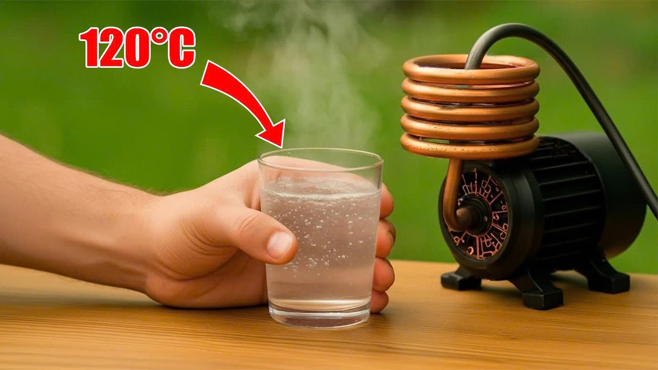 Free Hot Water At Home! How I Got Free Electricity and Hot Water Using Just Copper Pipes and a Motor