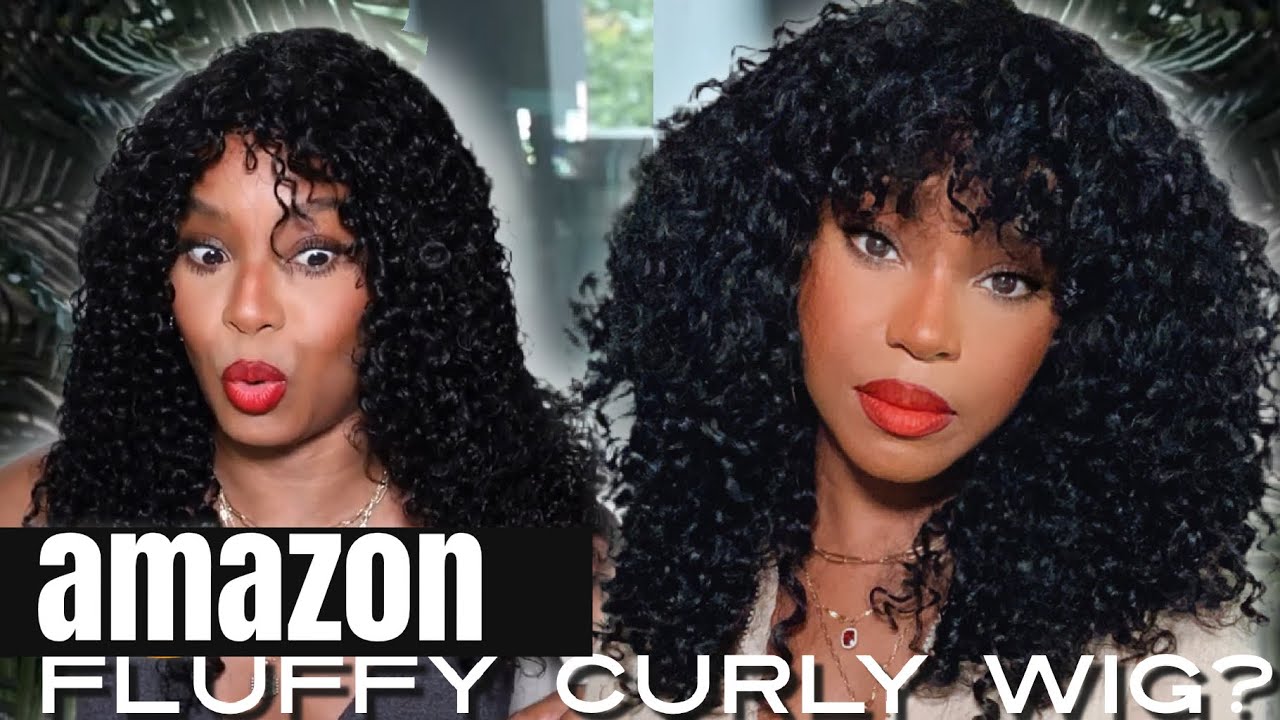 I BOUGHT A $78 AMAZON BIG CURLY WIG WITH BANGS | IS IT WORTH IT? | ALWAYSAMEERA