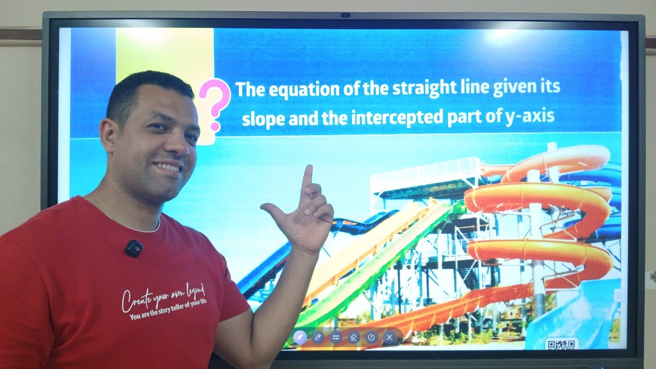 El-Moasser Exercises equation of the straight line given its slope and the intercepted part ofy-axis