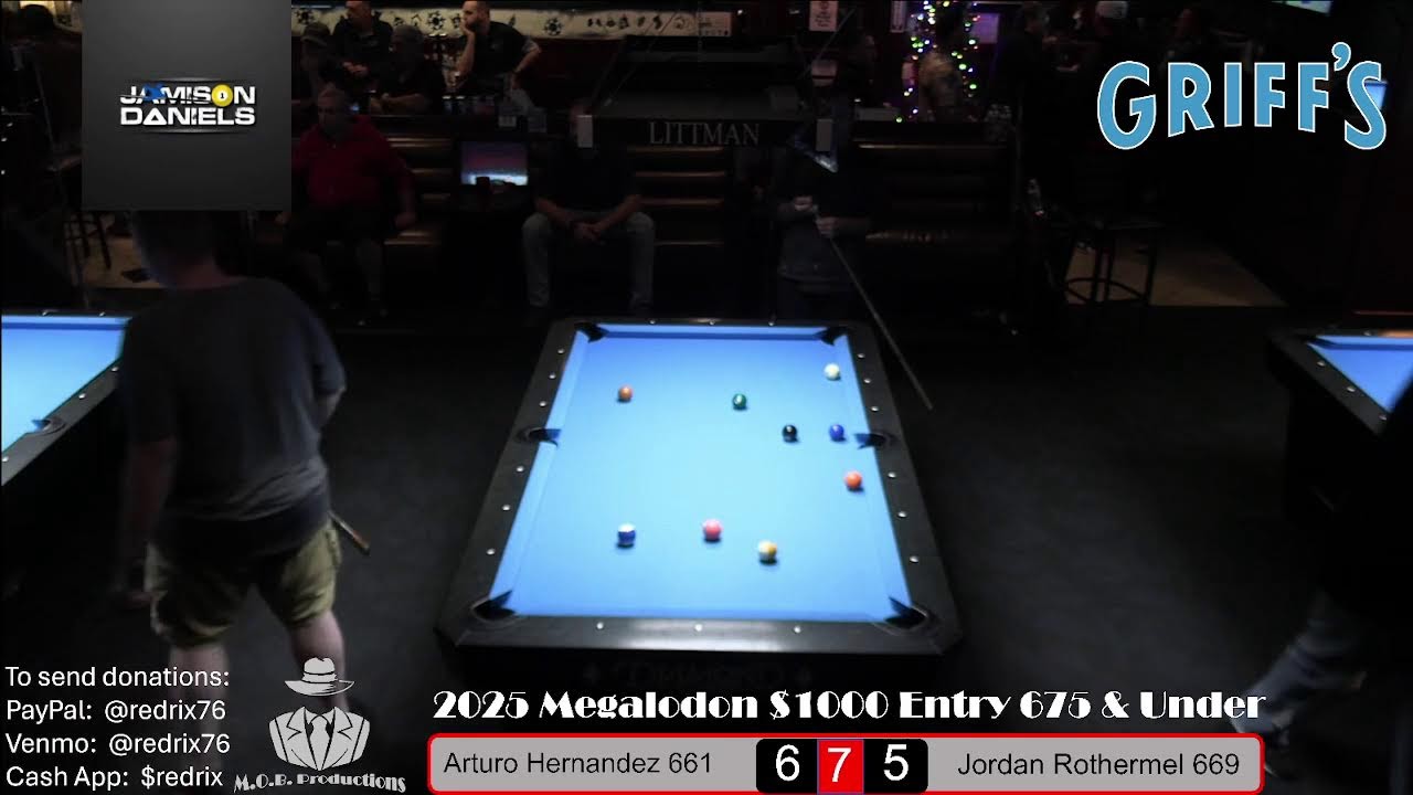 2025 Megalodon $1,000 Entry 675 & Under Bar Table 10-Ball Championship at Griff's, Las Vegas