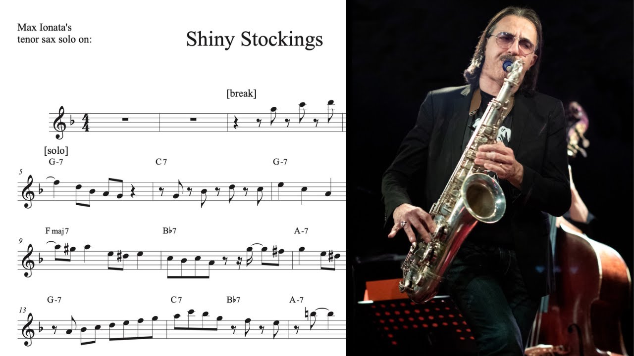 Max Ionata's tenor sax solo TRANSCRIPTION on 'Shiny Stockings' (Bb)