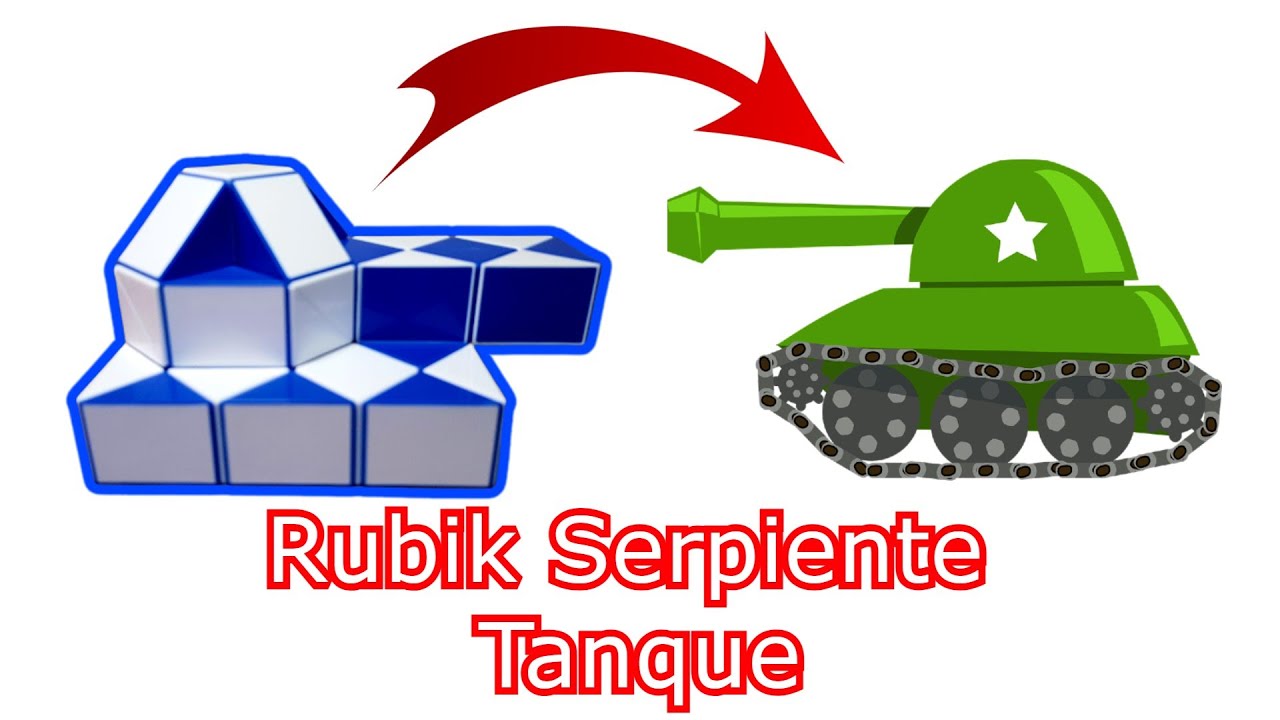 🔴Como Armar (TANQUE/TANK) con Rubik Serpiente 48 Piezas Fácil/Rápido😃👍