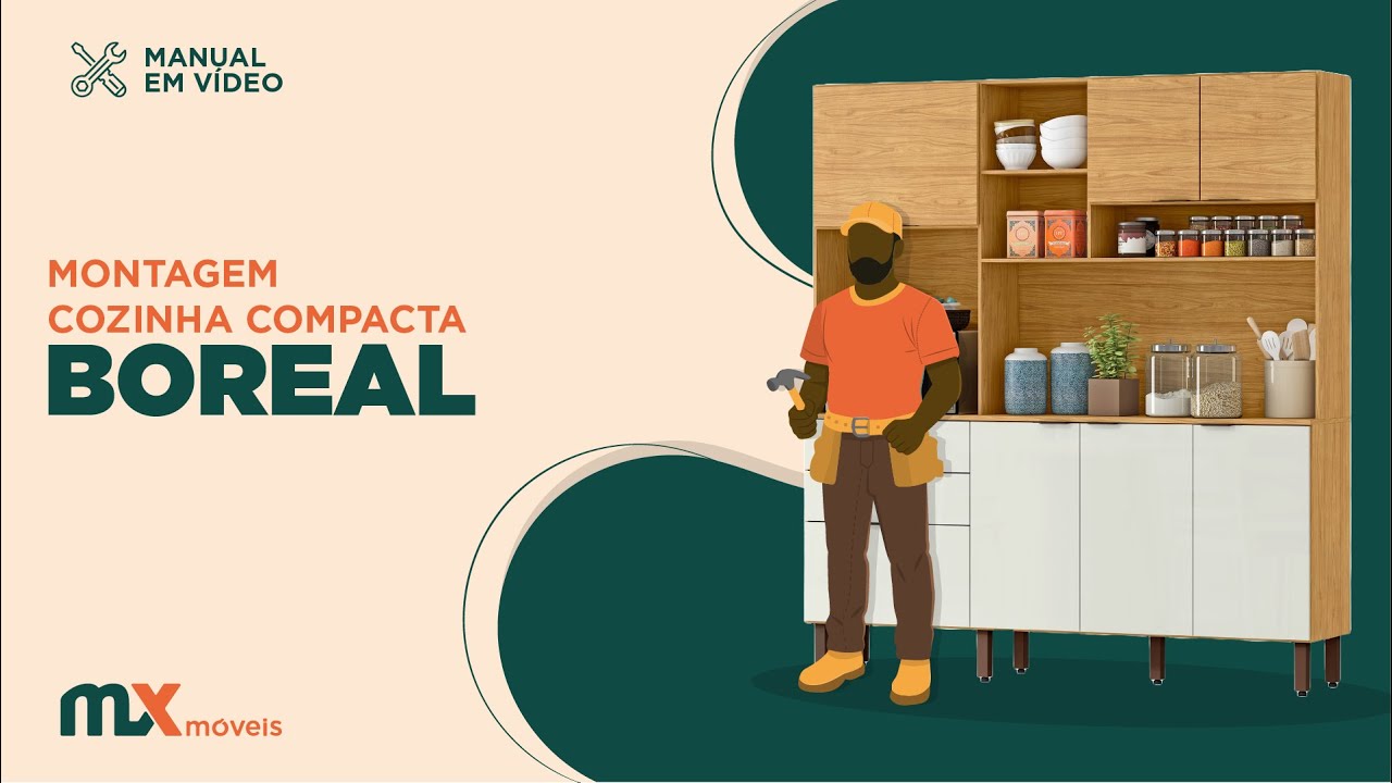 Montagem Cozinha compacta Boreal CC040 - MX Móveis
