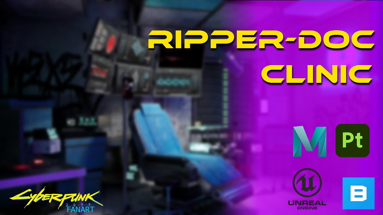 Ripper-Doc Clinic: Cyberpunk 2077 Fan Art - Environment Design