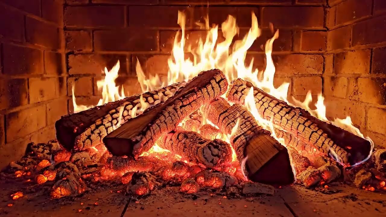 4K Cozy Fireplace Crackling 🔥 8 Hours of Relaxing Fire Sounds for Sleep, Relax & Study