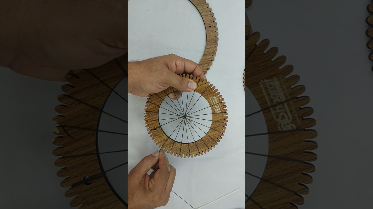 الحلقة الثانية -- تسدية النول الدائري تسدية مركزية باستخدام شقوق متباعدة