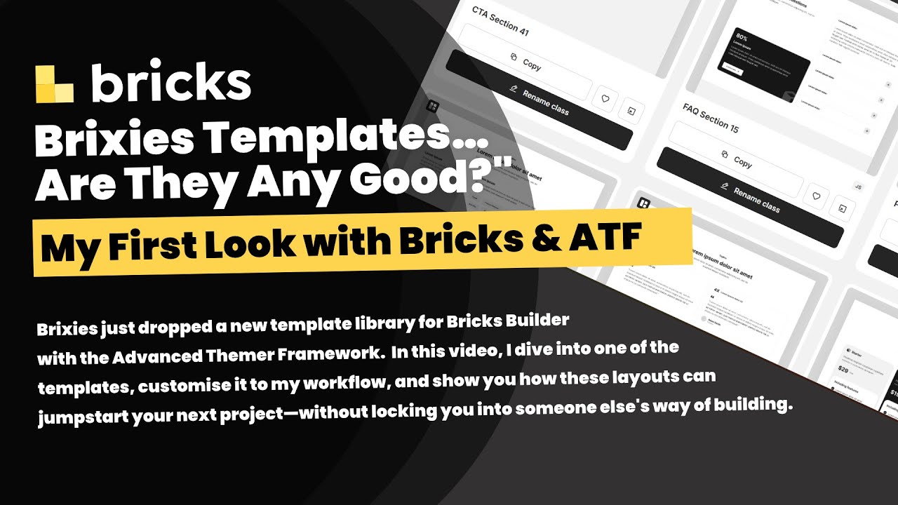 First Look: Brixies Template Library for Bricks Builder + ATF