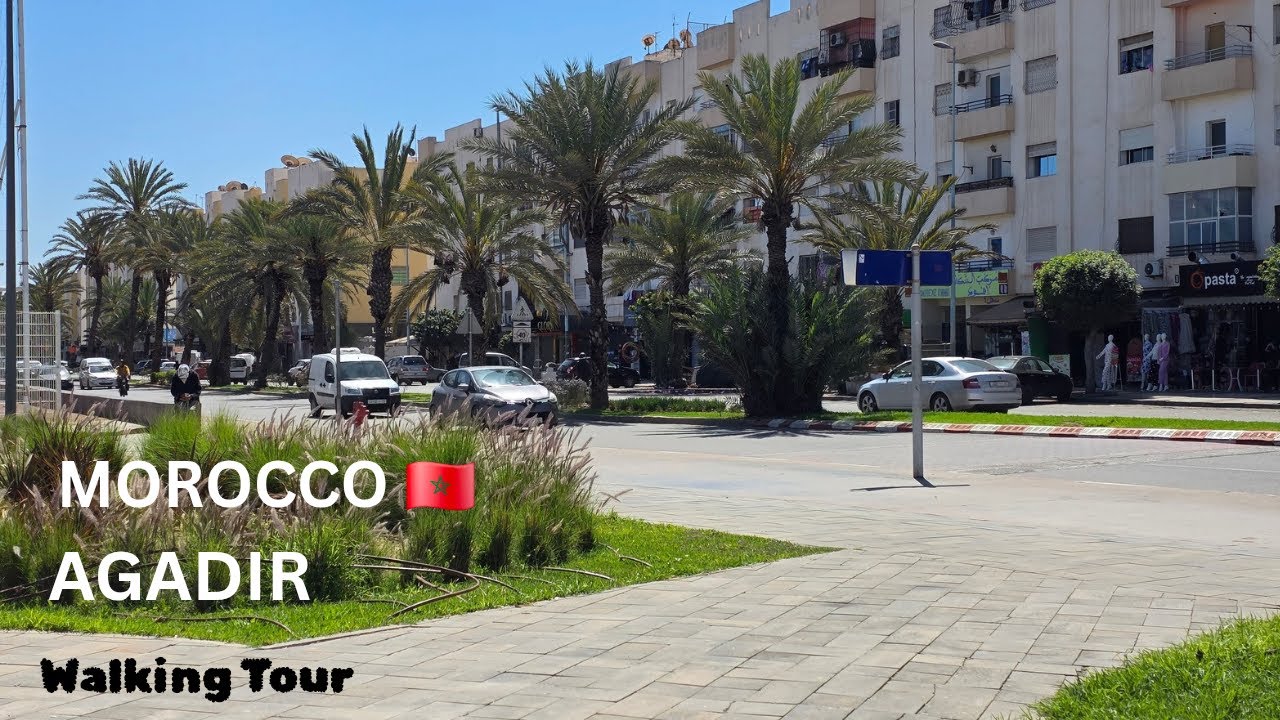 Morocco 🇲🇦 Agadir daytime walking tour during Ramadan #morocco #walking  #streetfood  #viralvideo