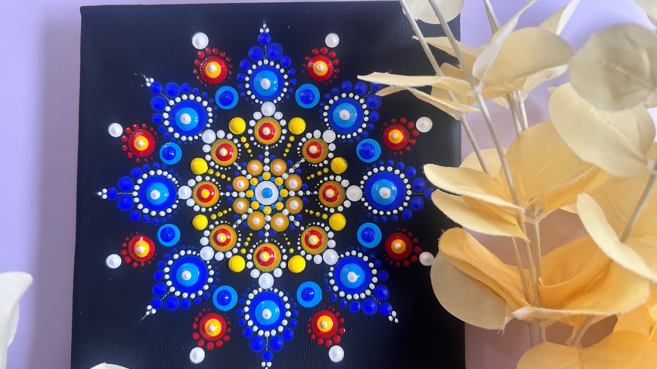🎨 Dot Mandala Flower Tutorial 🌸