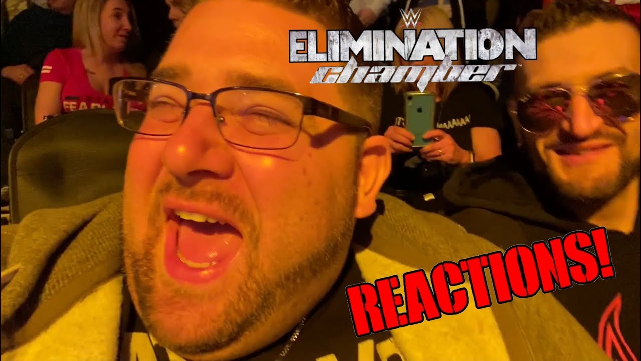 GRIMS LIVE WWE ELIMINATION CHAMBER REACTIONS in the CROWD of WELLS FARGO CENTER
