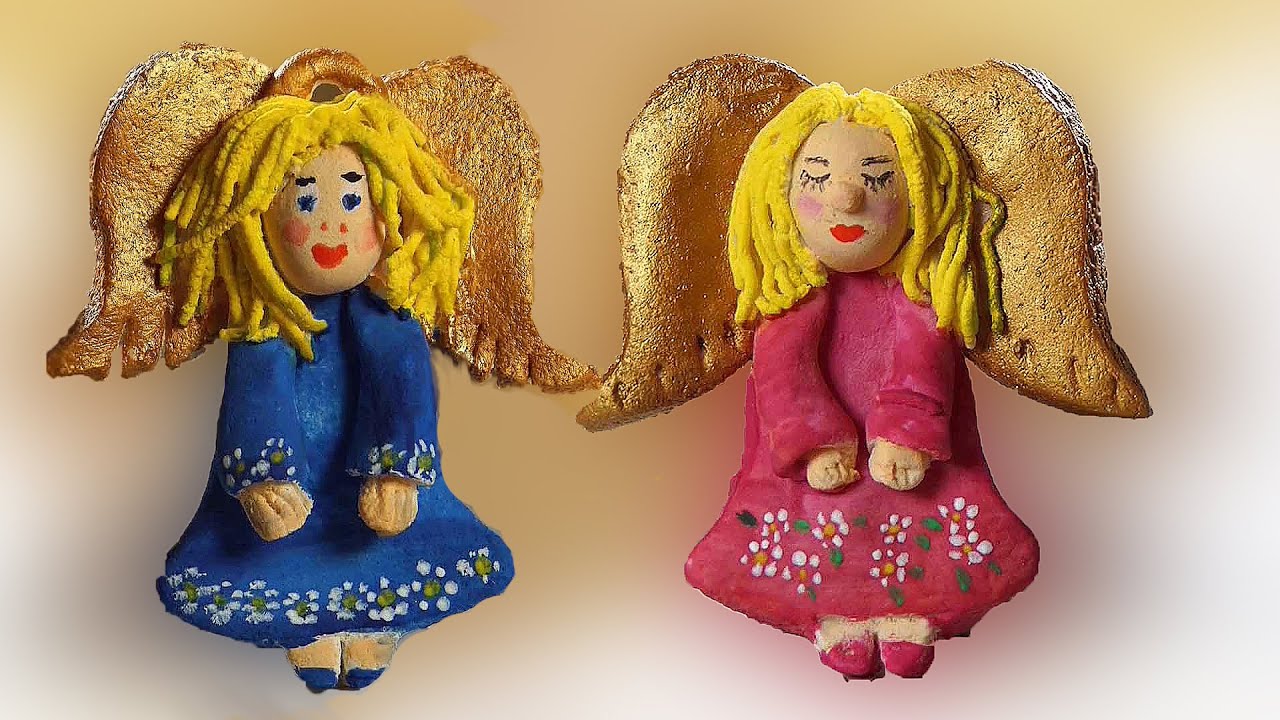 Aniołek z masy solnej - Aniołek krok po kroku - prosty aniołek z masy solnej - Aniołek na prezent😇