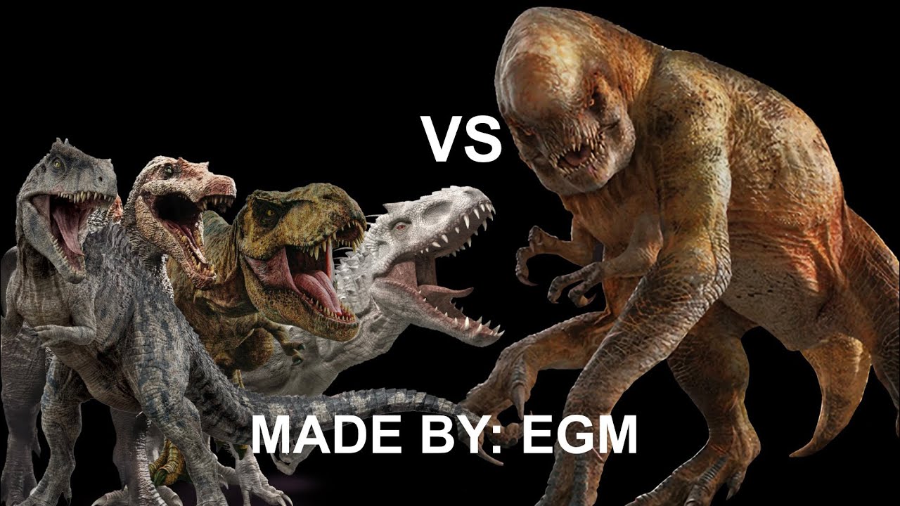 Reacting D-Rex vs T-Rex & Spinosaurus & Giganotosaurus & Indominus Rex Epic Battle Stop Motion 