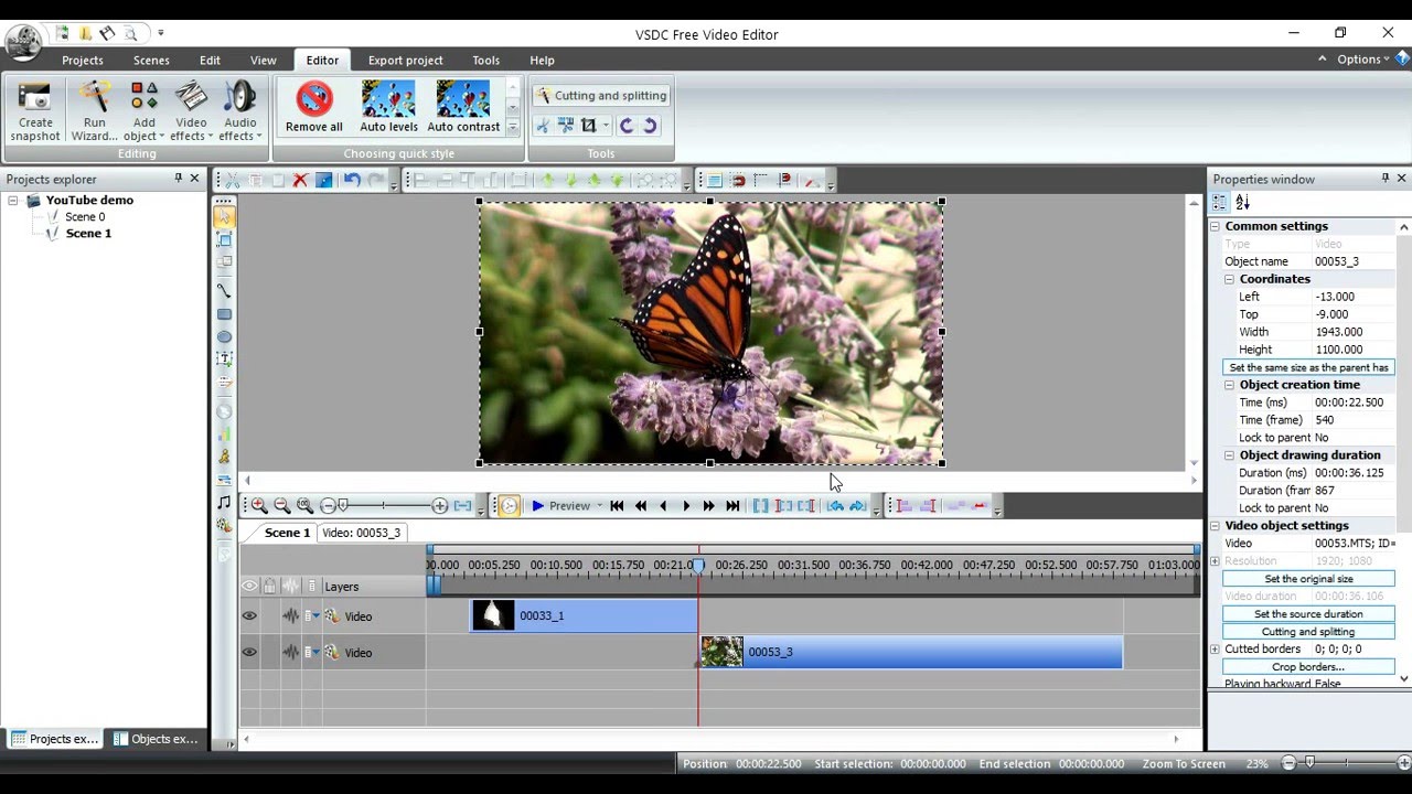 VSDC Free Video Editor Tutorial Part 2: Video Splicing (HD)