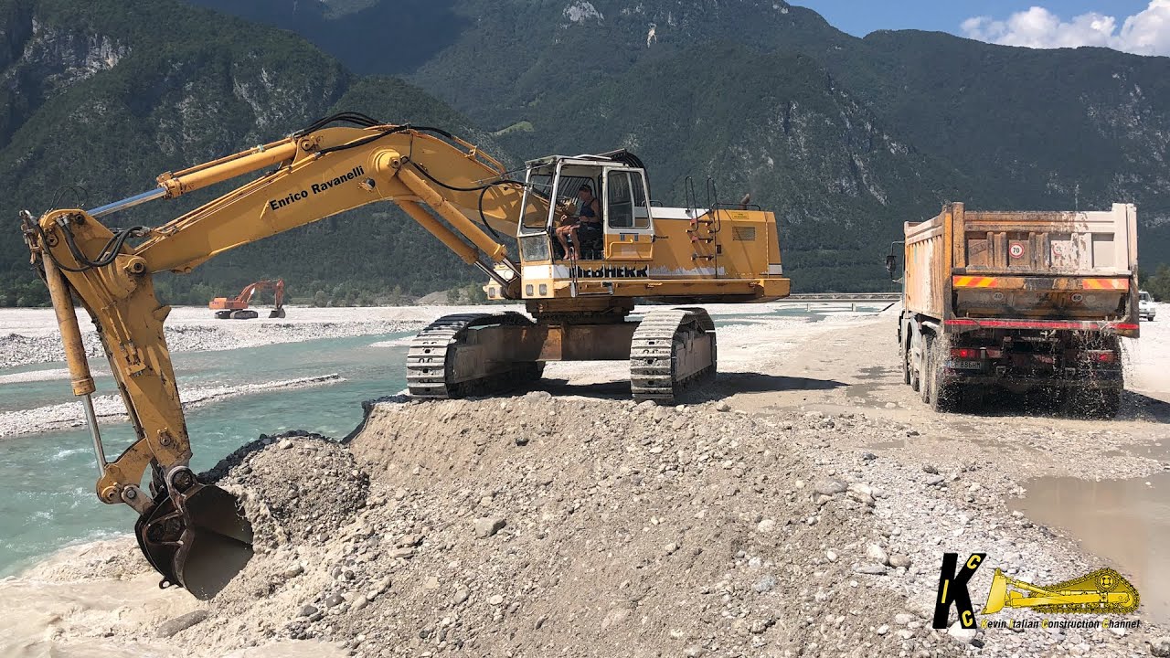 Liebherr 974 Excavator Loading Trucks   Operator View #liebherr #heavyequipment #excavator #digger