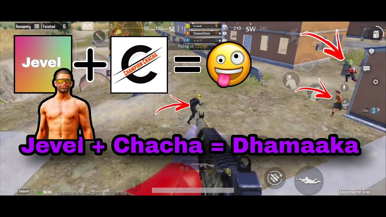 Chacha aur Bhateeja 😂 @Jevelu @ZeroBolte funny gameplay #bgmi #commentry #championchacha