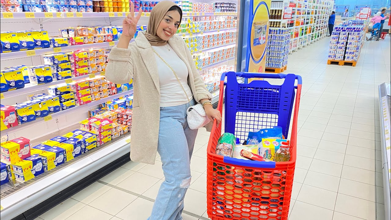 جولة في سوبر ماركت🛒 |مشتريات الشهر من هايبر وان بالاسعار ❤️