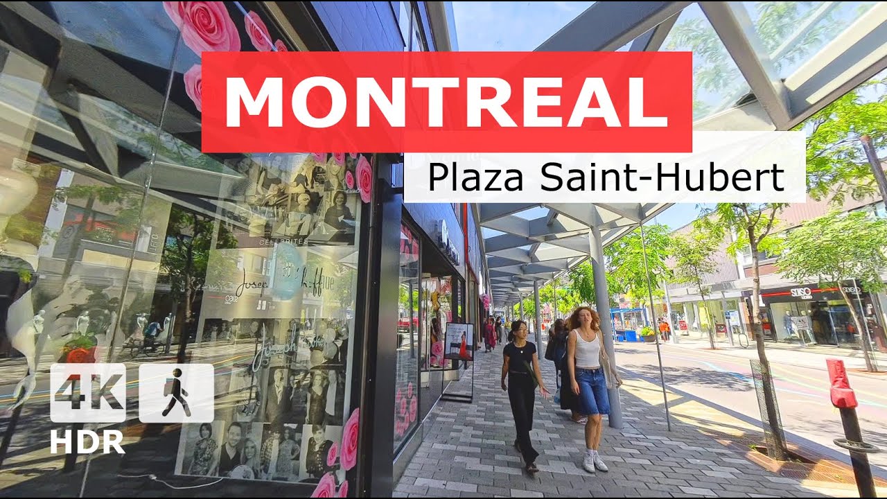 [ 4K ] Part 1 : Plaza Saint-Hubert Walking  tour | Montreal Canada 2024