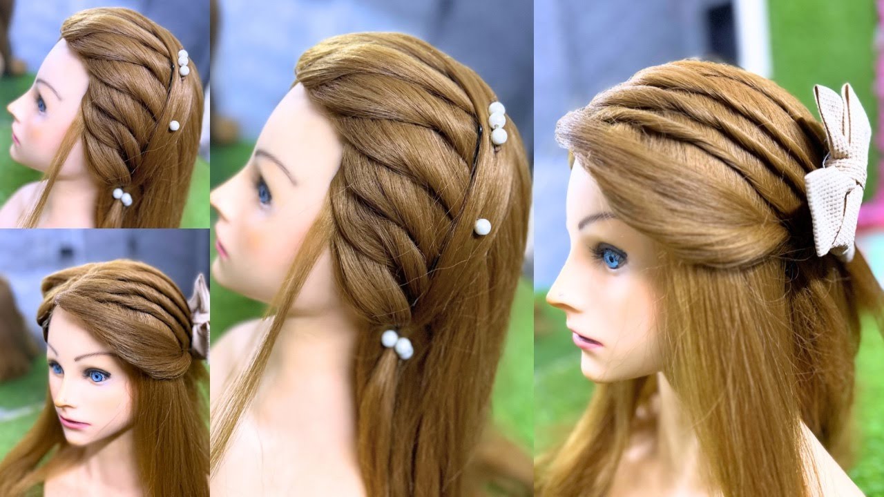2 Easy attractive open hairstyles for wedding || front open hairstyles