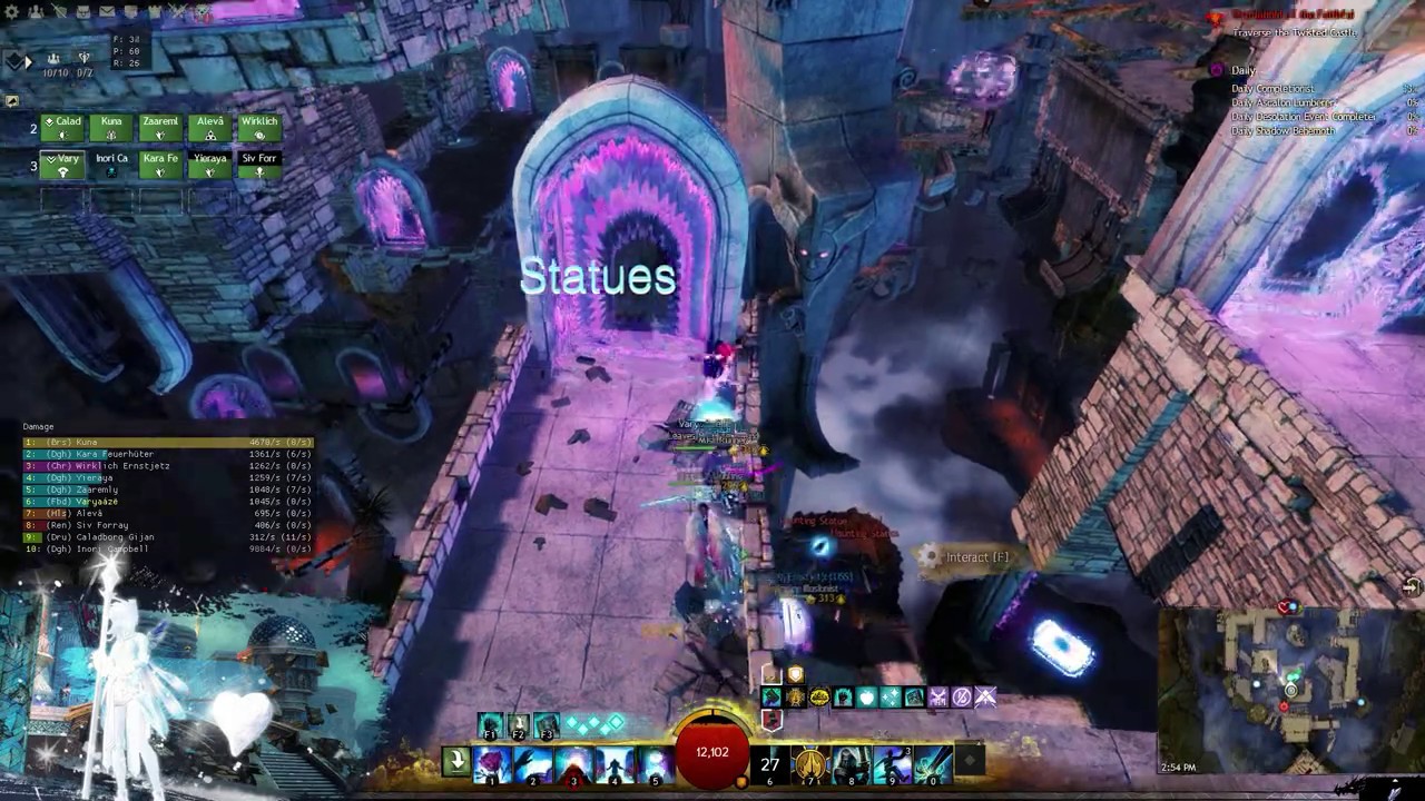 GW2 | W3 - Twisted Castle | All buttons | Multiclass Skip