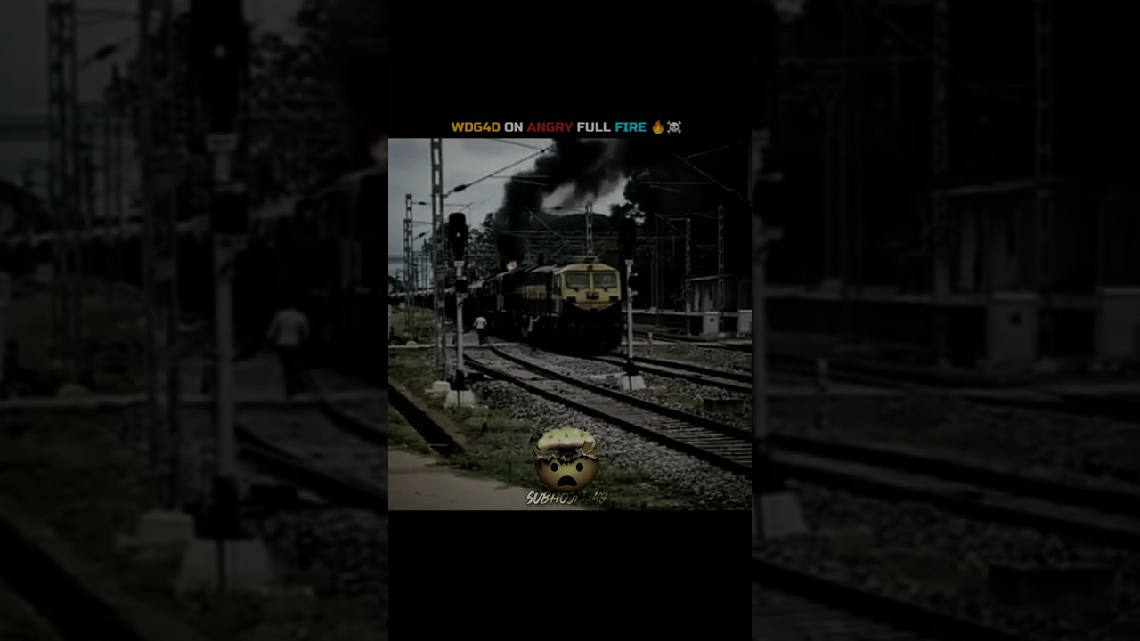 🗣️ : just a normal wdg4d fire..🔥☠️#indianrailways #train #wdg4g #diesel #fire #youtubeshorts #shorts