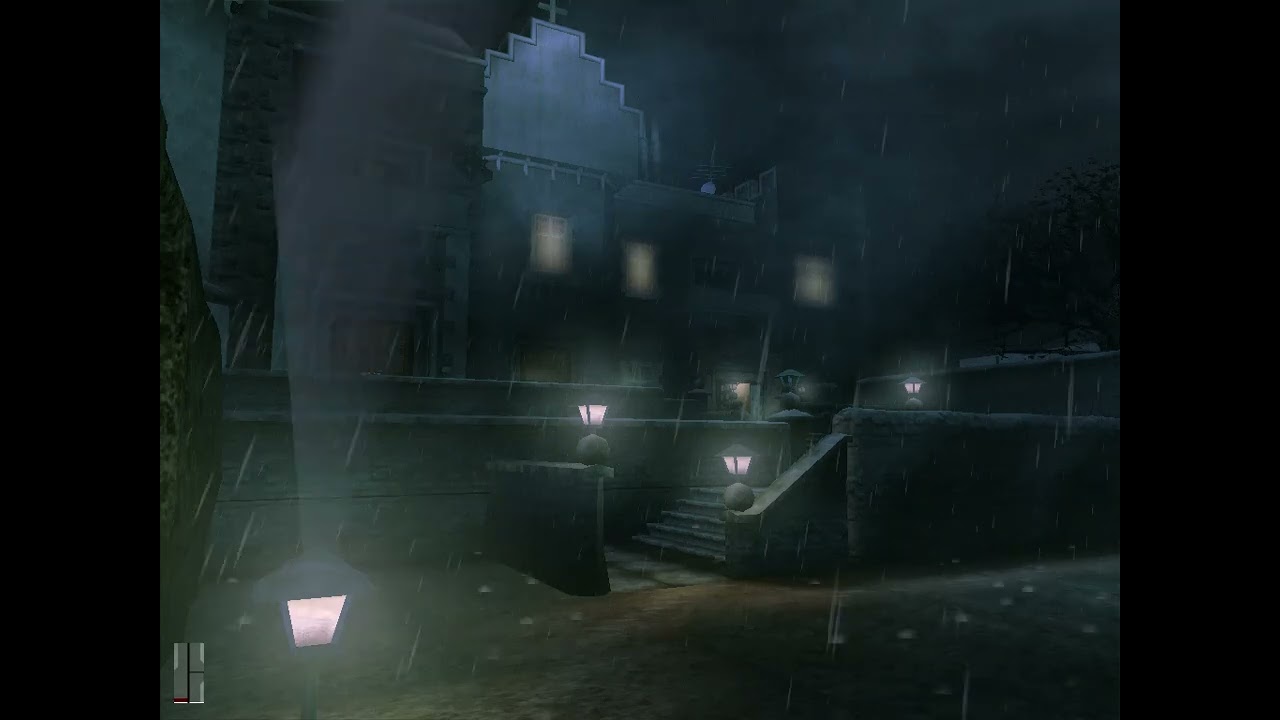 Hitman Contracts ambience asmr 1 persona lluvia en la mansion sin musica