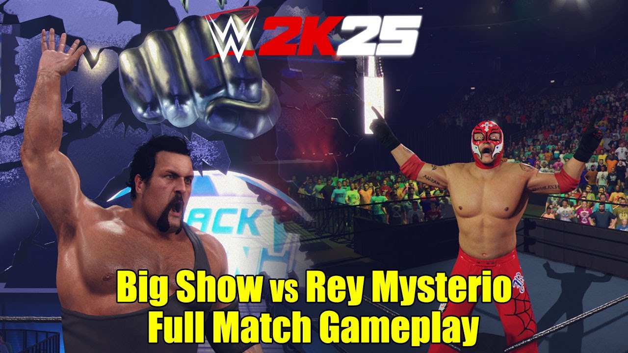 WWE 2K25 Биг Шоу против Рея Мистерио - Полная запись матча