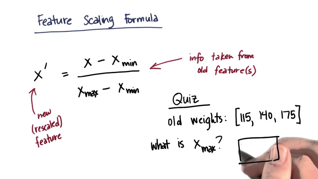 Feature Scaling Formula Quiz 2 - Intro to Machine Learning