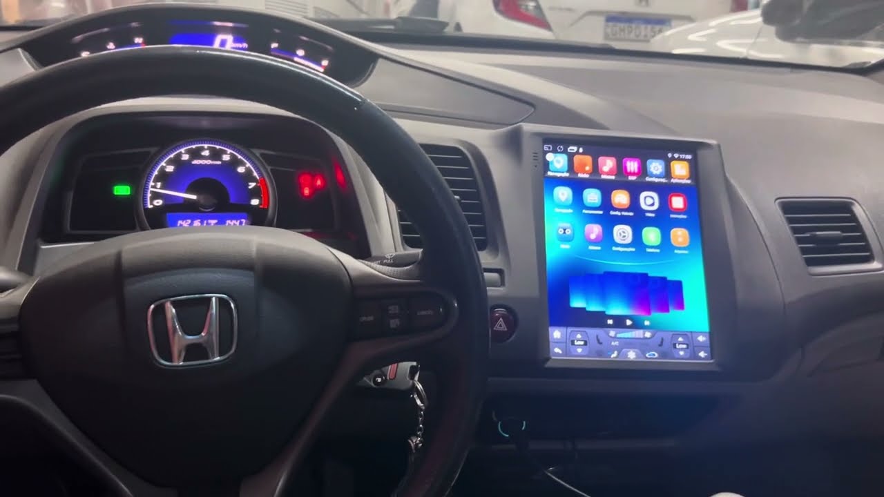 INFINITYCAR CENTRAL MULTIMIDIA ANDROID TESLA HONDA CIVIC G8 2007-11 CARPLAY ANDROID AUTO SEM FIO 9