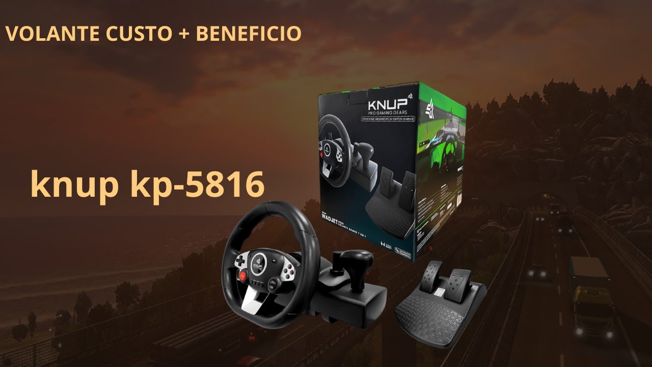 Volante knup kp-5816 -Testando volante gamer barato-+Link do produto