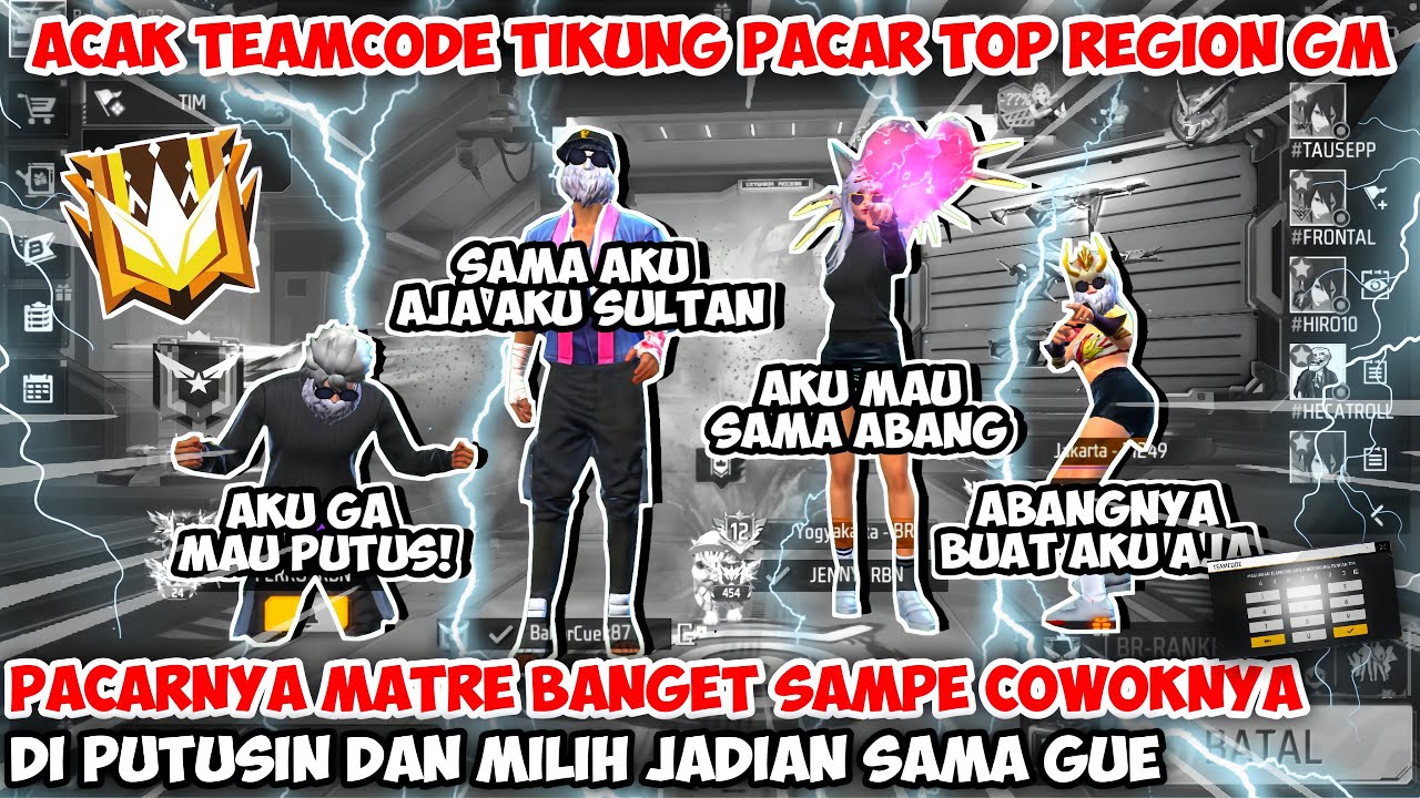 ACAK ACAK TEAMCODE NEKAT TIKUNG PACAR TOP REGION CEWEKNYA MATRE BANGET AWALNYA GUE DIHINA BOT MISKIN