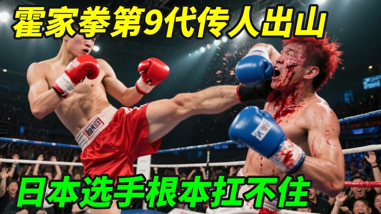 霍家拳第9代传人终于出山，拳腿膝肘快稳准！日本选手根本扛不住！【小野格斗解说】