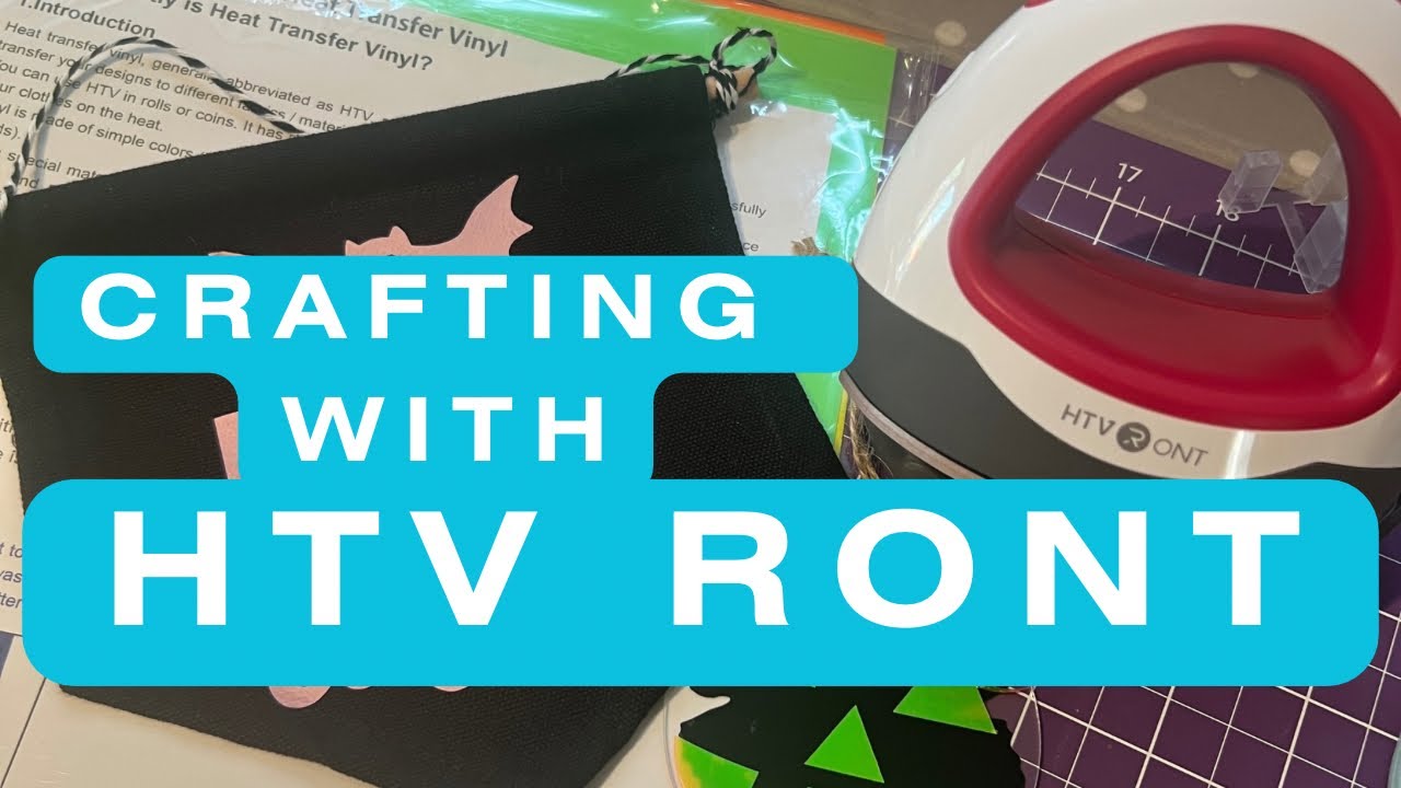 Crafting with HTV Ront - using the Mini Heat Press - making Halloween Crafts!