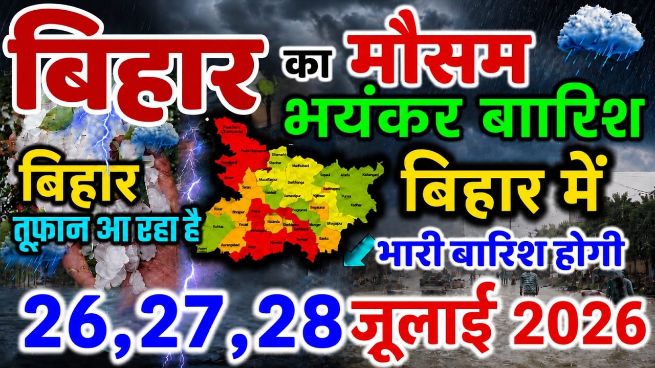 bihar weather today बिहार मौसम bihar weather today बिहार मौसम 26 July 2026 26 जुलाई 2026