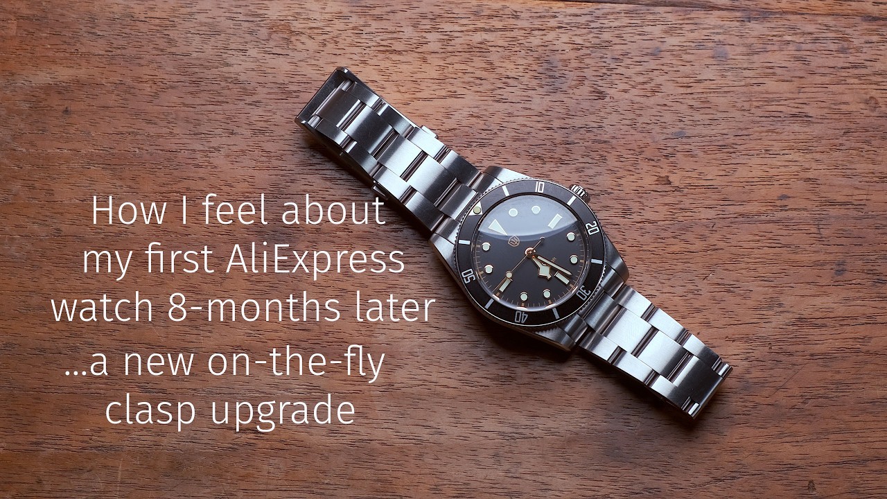 My first AliExpress watch 8 months later, upgraded with on-the-fly adjust clasp: Watchdives WD7922