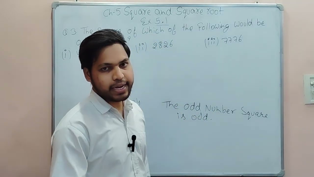 Class-8 ch-5 Square and square root ex-5.1(part-1)