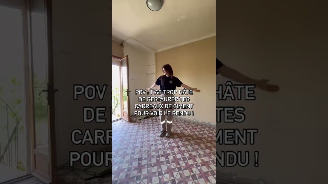 Restaurer les carreaux de ciment &diams;️#carreauxdeciment #carreaux #travauxrenovation #renovation #immo