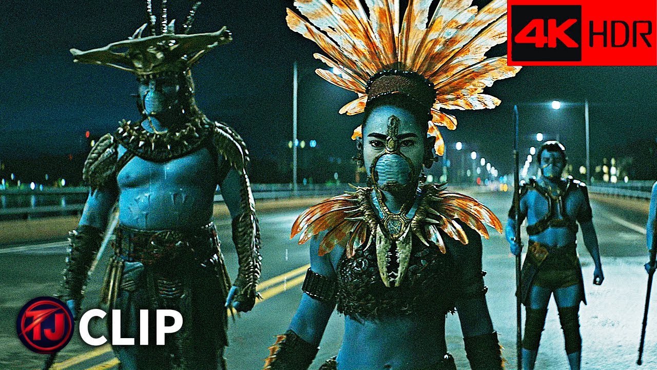 Okoye vs Attuma - Talokan Attacks on the Bridge Scene - / Black Panther 2 (2022)