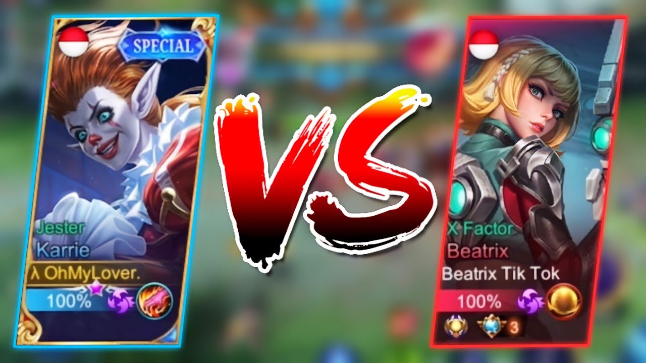 TOP GLOBAL KARRIE VS TOP SUPREME NO.3 INDONESIA BEATRIX TIKTOK - MOBILE LEGENDS