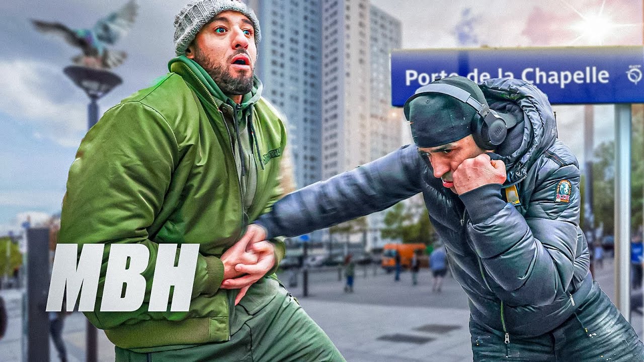 Boxeur de rue à Porte de la Chapelle avec MBH