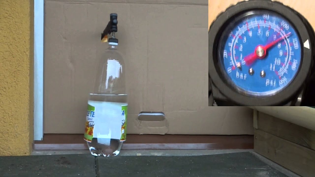 Versuch Berstdruck PET Flasche
