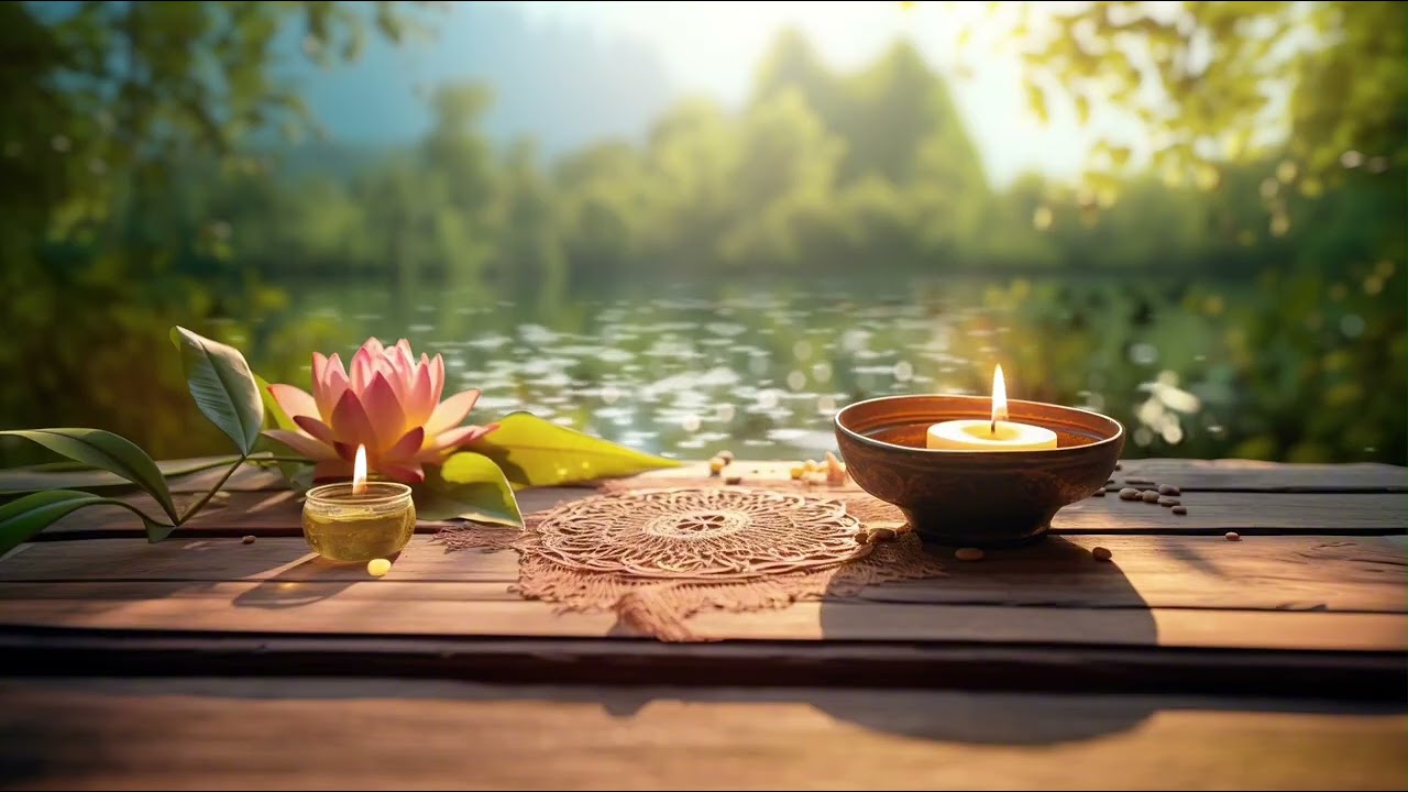 Peaceful Lakeside Candlelight 🌿 Relaxing Nature Ambience for Sleep, Meditation & Stress Relief