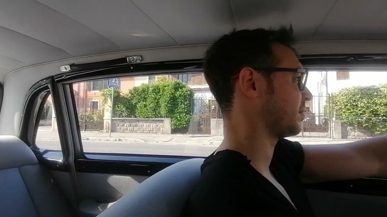 Scuola guida di mio figlio Giorgio sulla Lancia Flaminia.