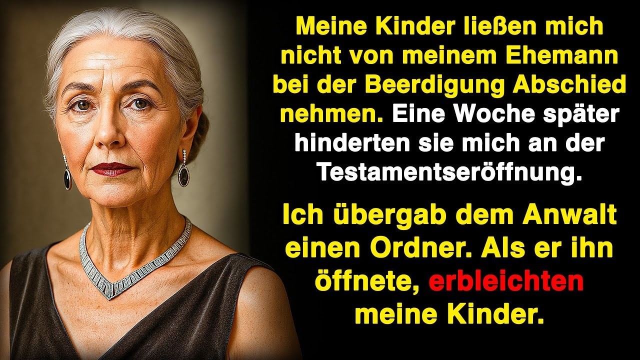 Meine Kinder ließen mich bei der Testamentseröffnung draußen – dann zeigte ich es ihnen!