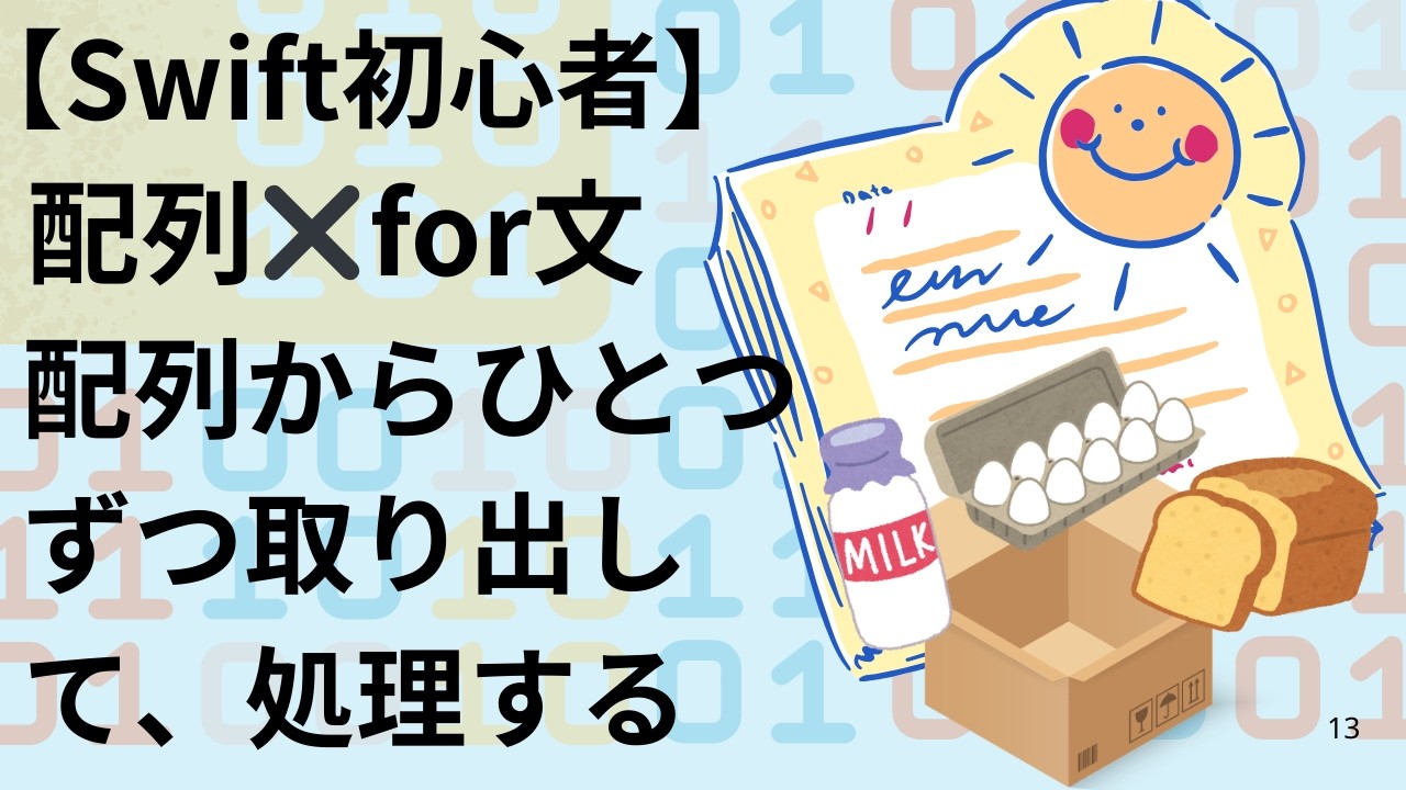 備忘録その14 配列とfor文 配列の中身を取り出して処理する
