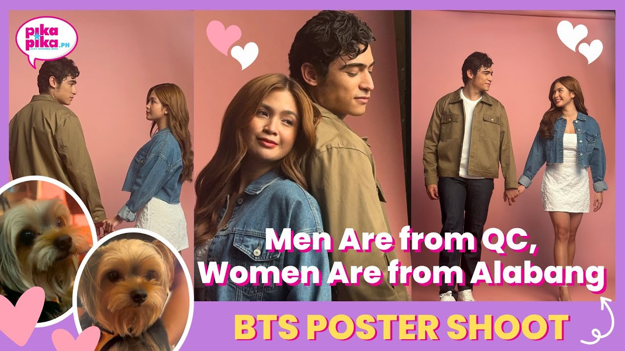 Men Are from QC, Women Are from Alabang kilig poster shoot BTS