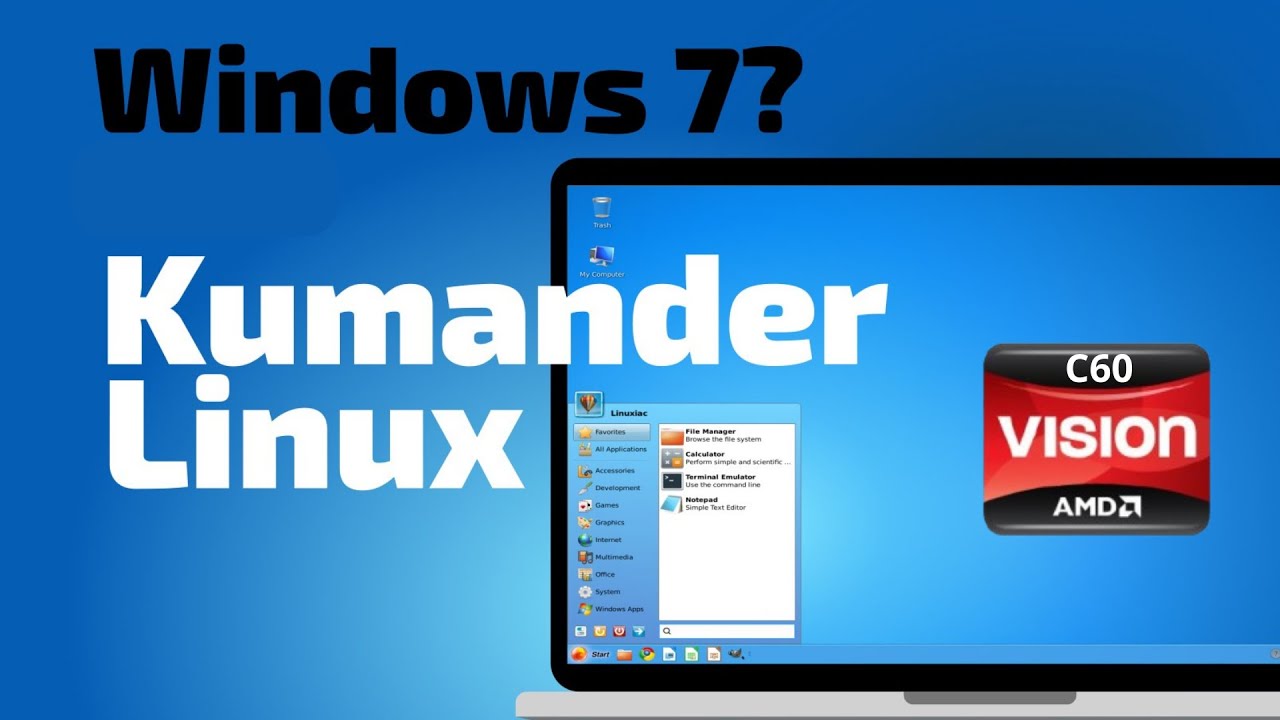 ⚡ AMD C60 NÃO MORREU! Kumander Linux deu VIDA NOVA ao PC!